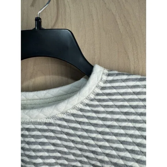 J.Crew Reversible Quilted Striped & Solid Womens Sweatshirt S Cotton/Polyester - Picture 5 of 10